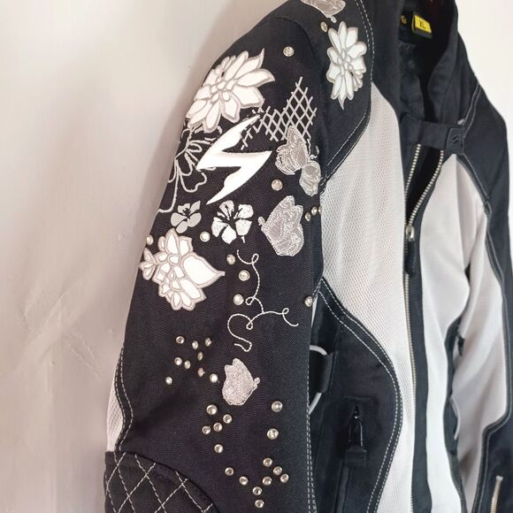Scorpion Exo Jacket Womens XL Get Stung Water Resistant Motorcycle Armor Style - Picture 2 of 15